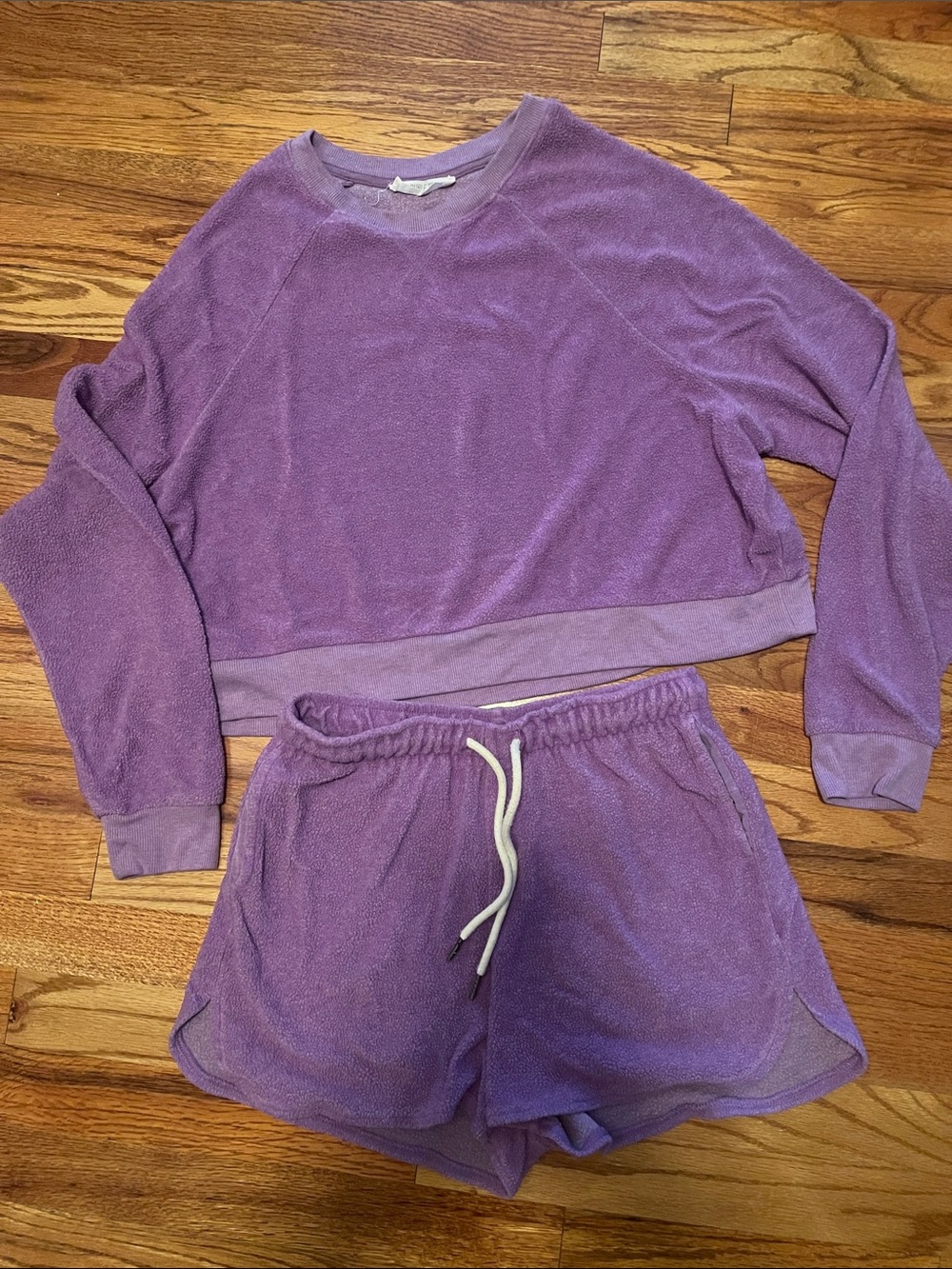 Double Zero Purple/Lavender Terry Lounge Set